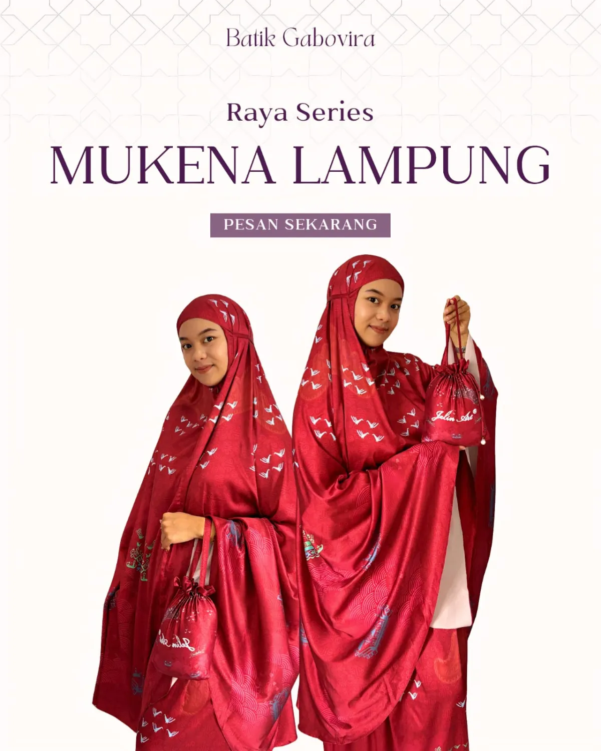 Batik Gabovira Khas Lampung@Mukena Batik Lampung