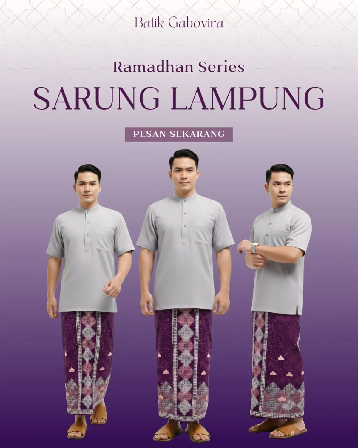 Batik Gabovira Khas Lampung@Sarung Batik Lampung
